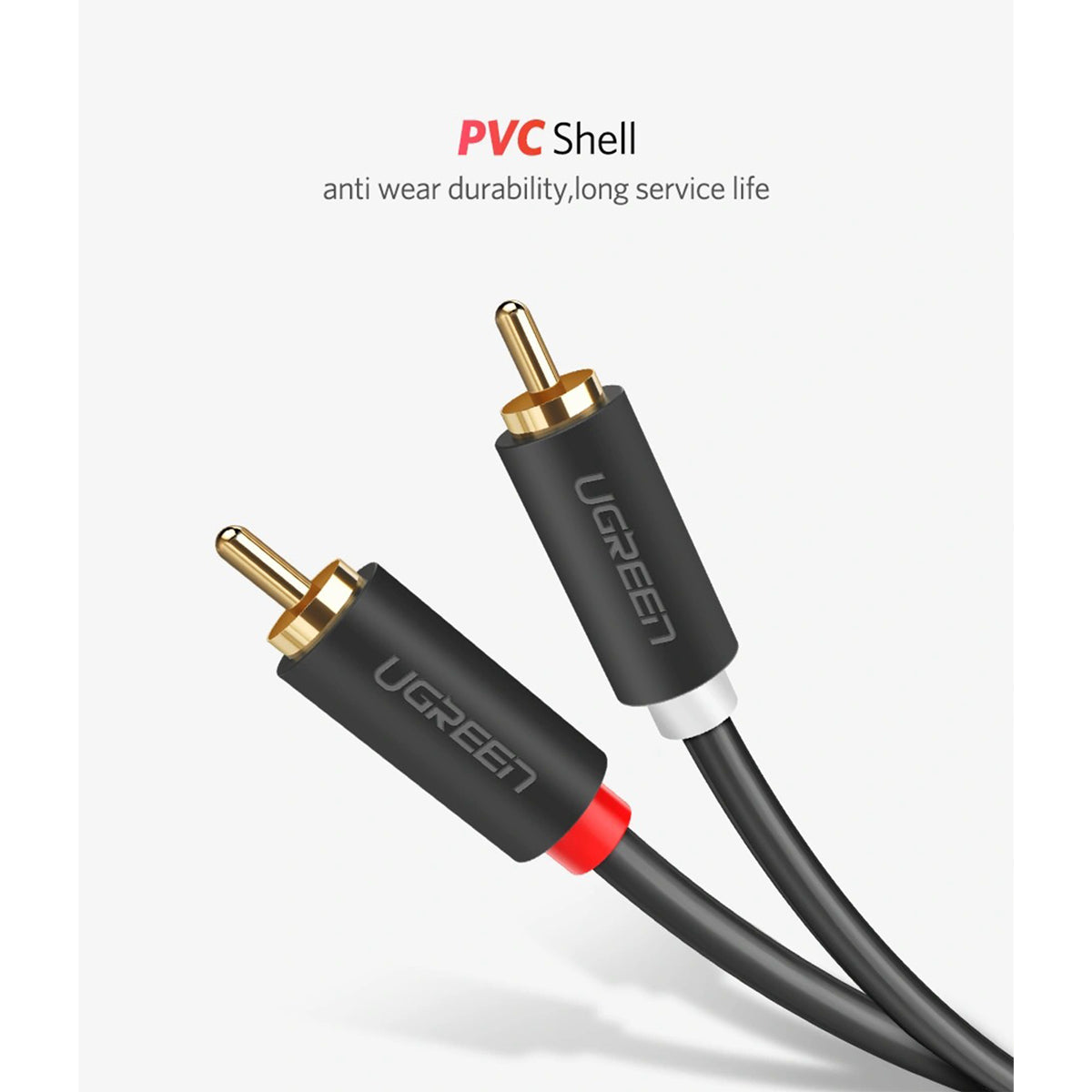 Ugreen 2 RCA Male to 2 RCA Male Audio Cable - 5m (Black) (AV104/10520)