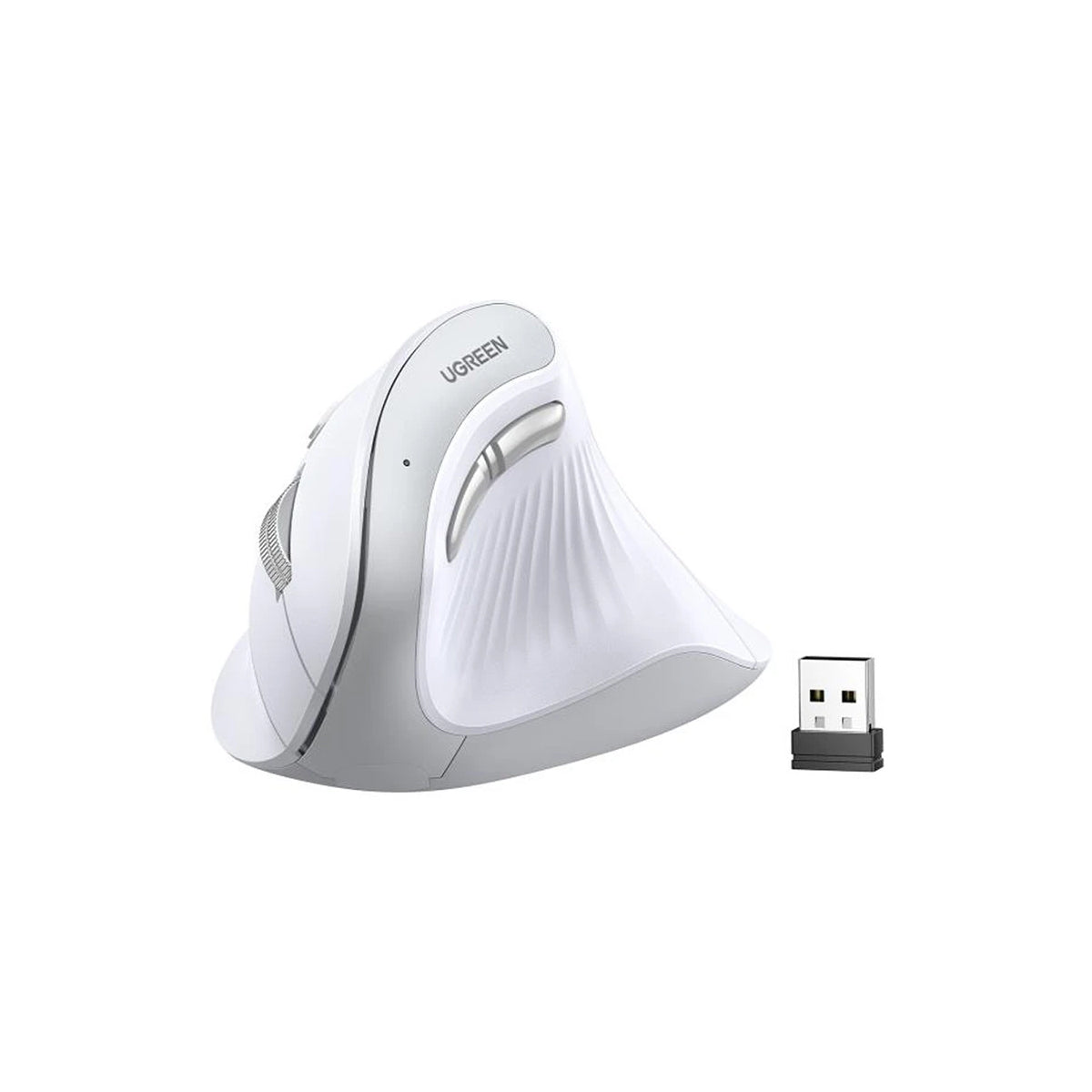 Ugreen Multi-Mode 4000DPI Wireless Vertical Mouse (Black, White)