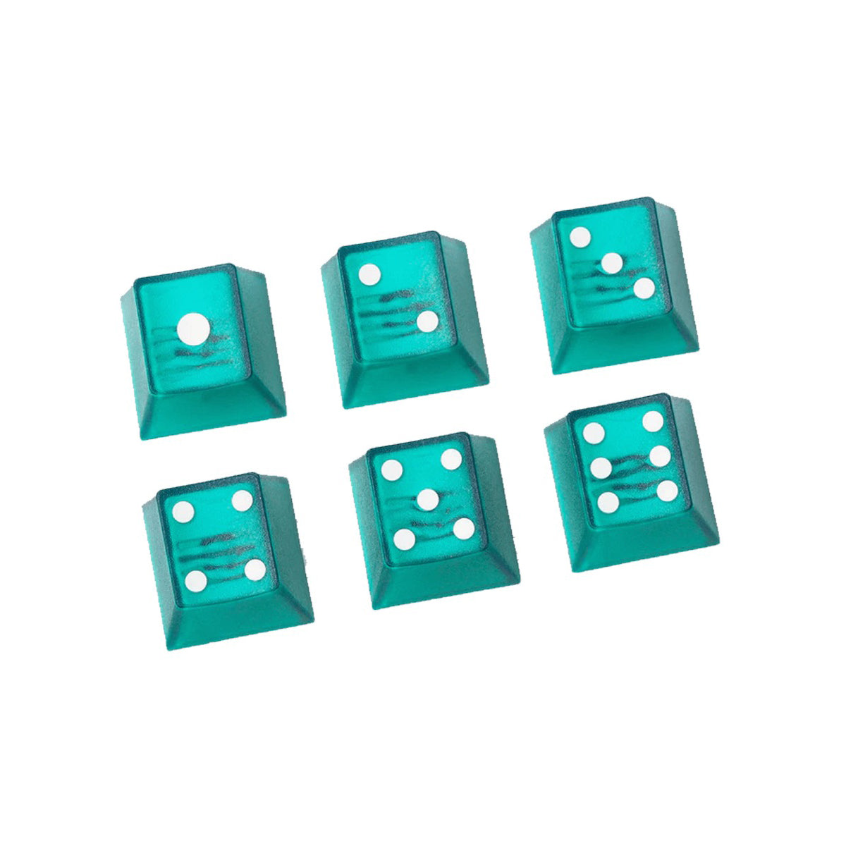 Taihao Double Shot ABS-Cubic Novelty Backlit Keycaps Set For Cherry MX Switch (6-Keys) (Green) (T01GN101)