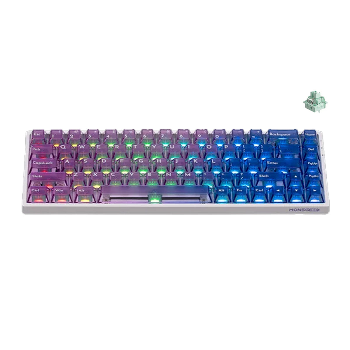 MonsGeek FUN68 HE Wired RGB Magnetic Keyboard (Transparent Pastel)