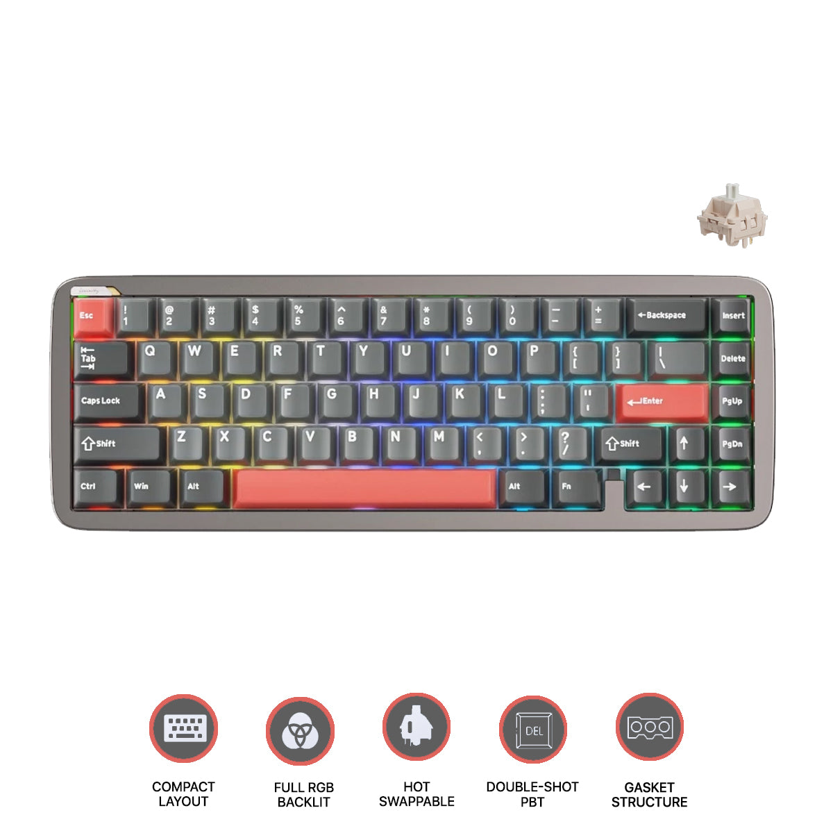 Royal Kludge RK Ultra65 Single-Mode Hot-Swappable Mechanical Keyboard