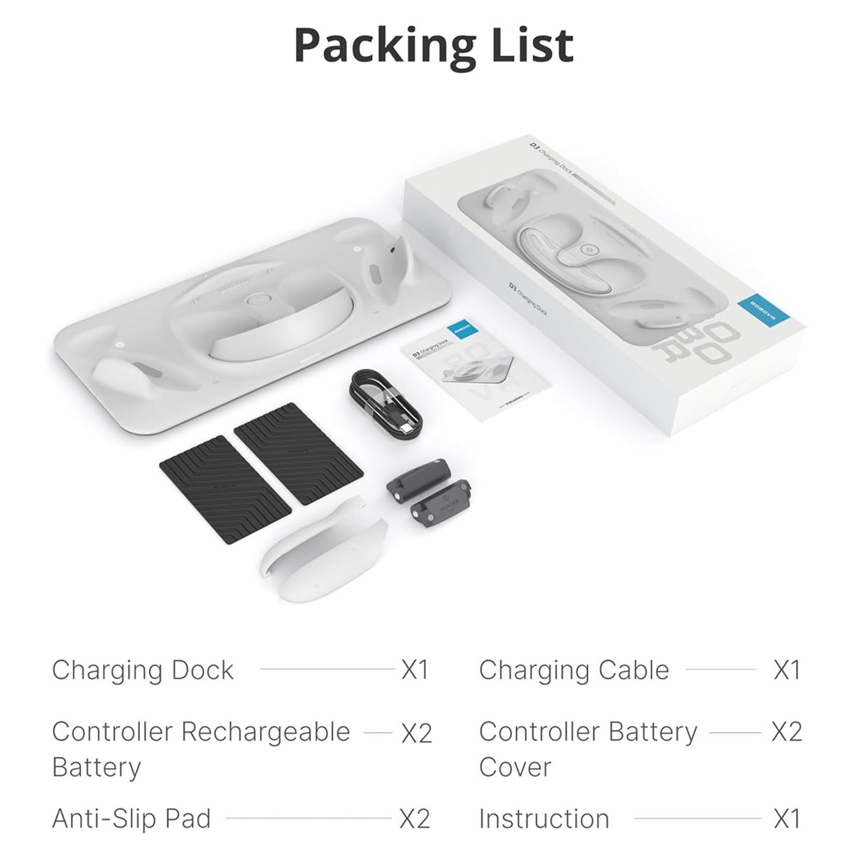 Bobovr D3 Charging Dock for Meta Quest 3