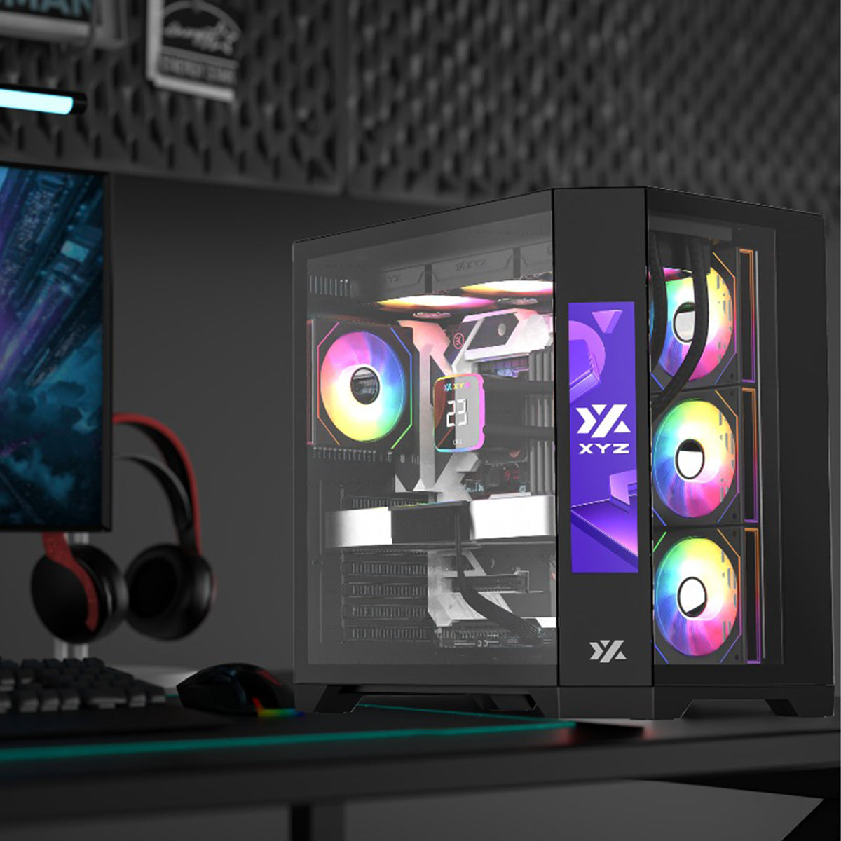 XYZ Neutron ATX 2D Glass Panoramic Tempered Glass PC Case