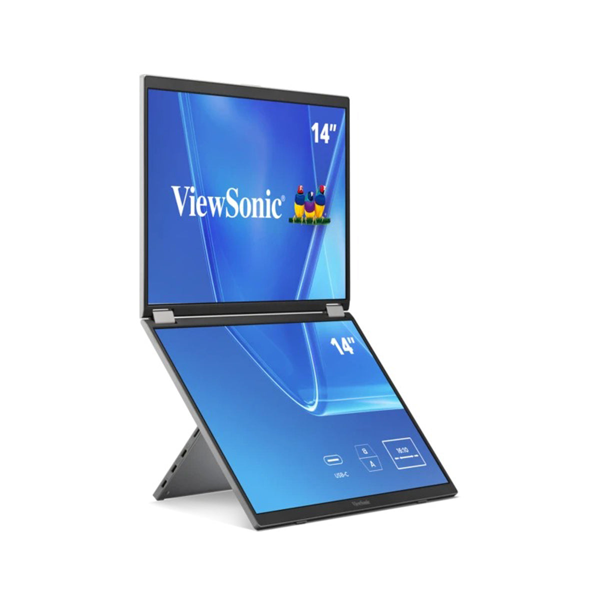 ViewSonic VG1457 14" WUXGA (1920x1200) 60Hz 16ms IPS Dual Screen Portable Monitor