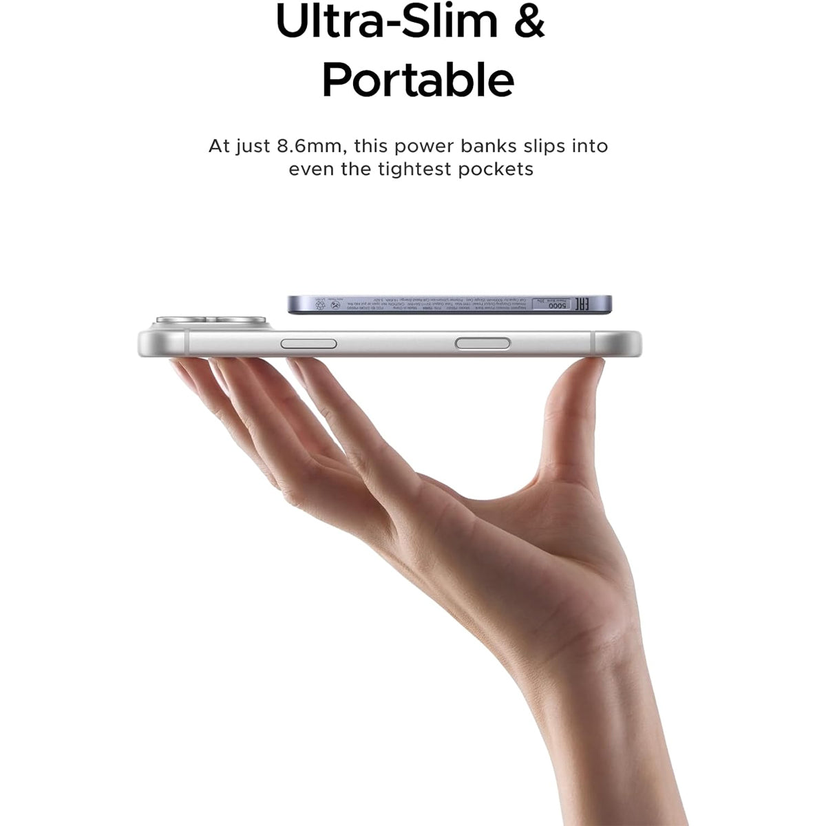 Ugreen MagFlow Air 5000mAh Magnetic Wireless Fast Charging Power Bank