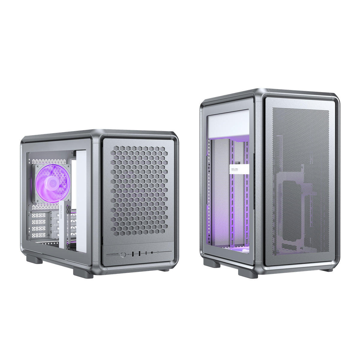 Cooler Master MasterFrame 400 Mesh Mid-Tower Premium Open-Frame Micro-ATX Case (Black, Silver)