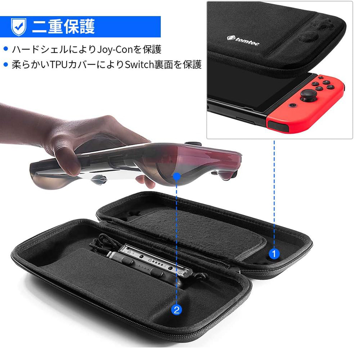 NSW TOMTOC TRAVEL CASE COMBO SET DESIGNED FOR N-SWITCH (BLACK)
