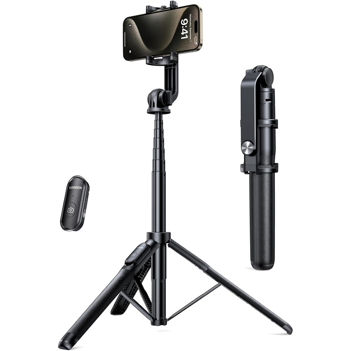 Ugreen Selfie Stick Tripod Stand with BT Remote & Adjustable Length