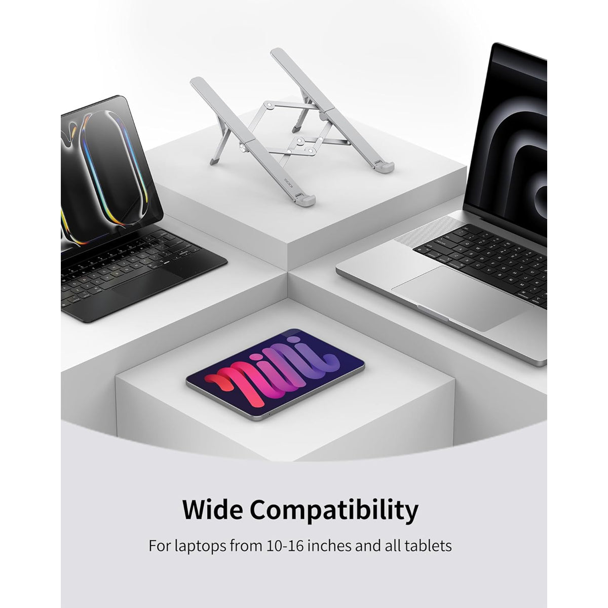 SODI ST03 Bi-Fold Portable Adjustable Stand for Laptop, Tablet, & Phone