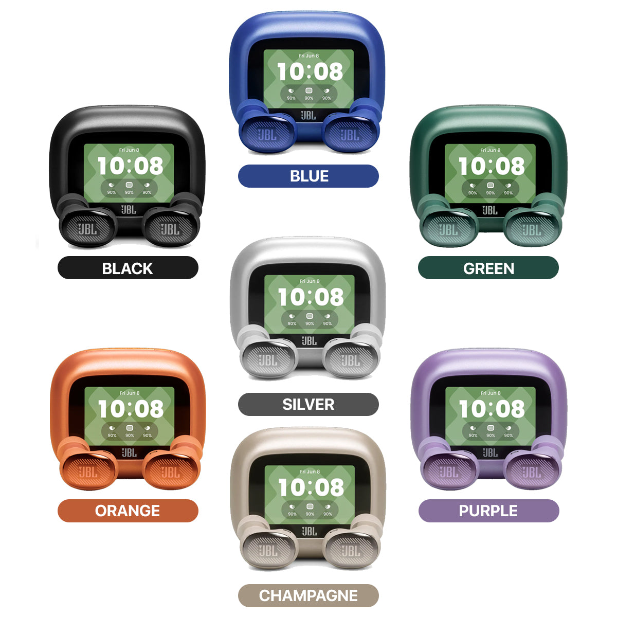 JBL Live Buds 4 True Wireless In-Ear Noise Cancelling Earbuds with Smart Charging Case (Black, Blue, Green, Orange, Silver, Champagne, Purple)