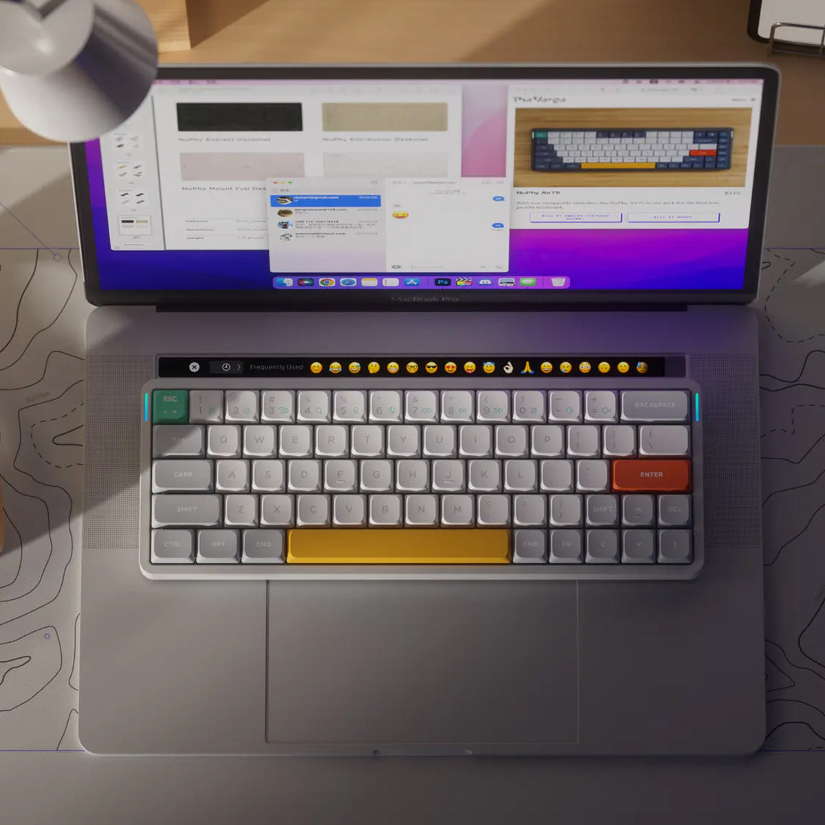 NuPhy Air60 V2 QMK/VIA Low-Profile Wireless Mechanical Keyboard - Ionic White