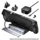 JSAUX USB-C 6-in-1 Docking Station with M.2 SSD Enclosure & 65W Charger Set for Steam Deck/ Steam Deck OLED/ ROG Ally/ Legion Go (Grey) (HB0604)