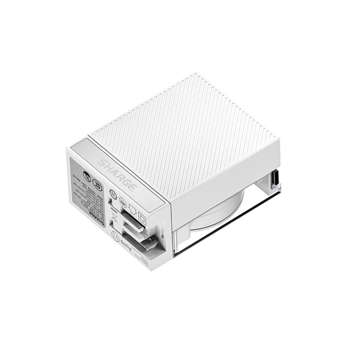 Sharge Retractable 65 USB-C Charger (White, Black) (S4U)