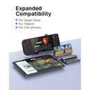 JSAUX USB-C 5-in-1 Docking Station for Steam Deck/ Steam Deck OLED/ ROG Ally/ ROG Ally X/ Legion Go (Grey) (HB0602)