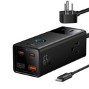 Baseus PowerCombo Digital PowerStrip 3AC+2U+2C 65W with 1.5m Power Cord (Black) (PSLA020101) Includes 3 Pin to 2 Pin Adapter