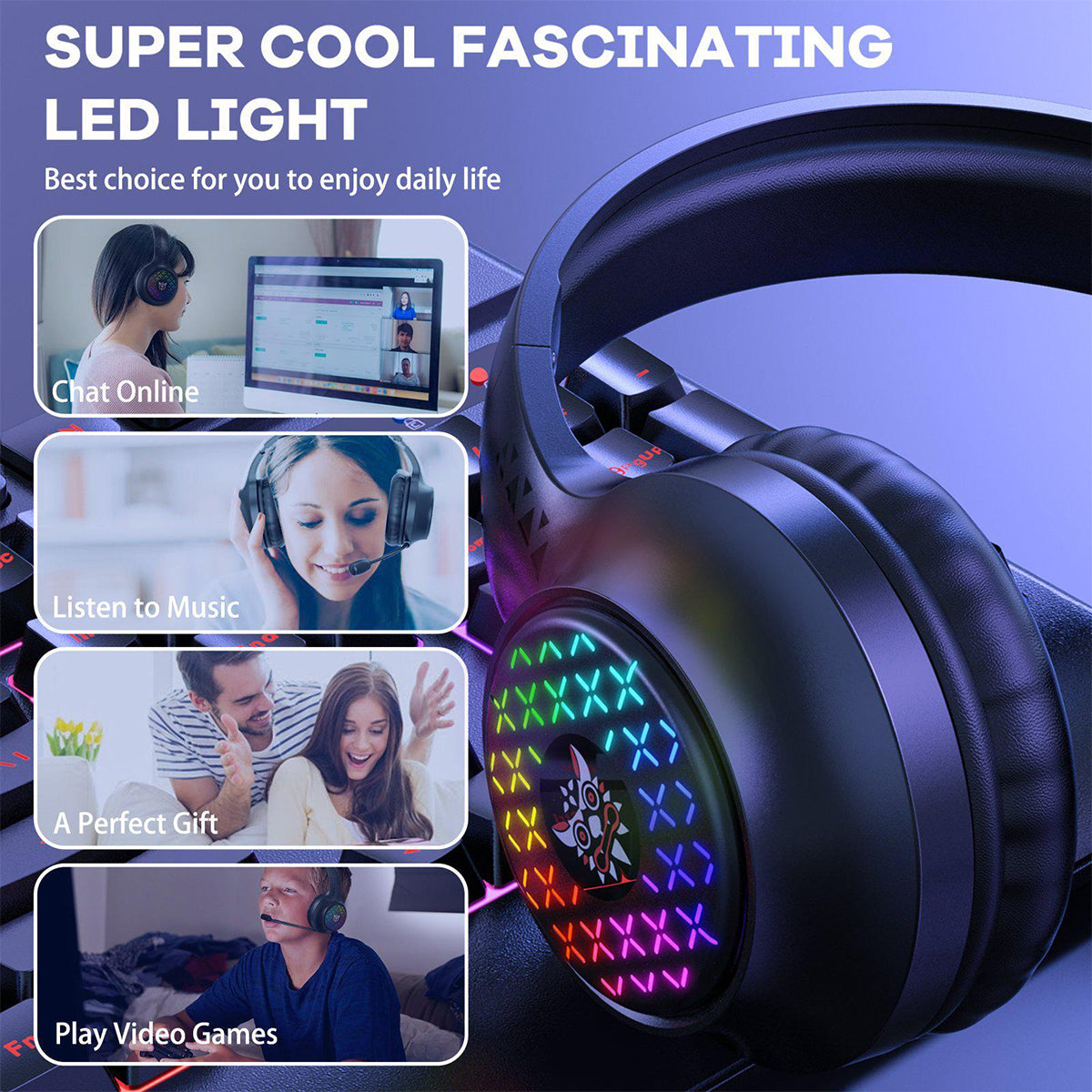 Onikuma X7 Pro RGB Wired Professional Gaming Headset with Noise Cancellation Microphone (Black)