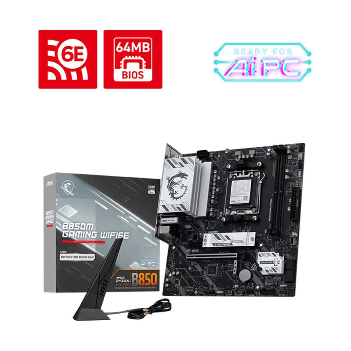 MSI B850M Gaming WiFi6E DDR5 AMD Motherboard