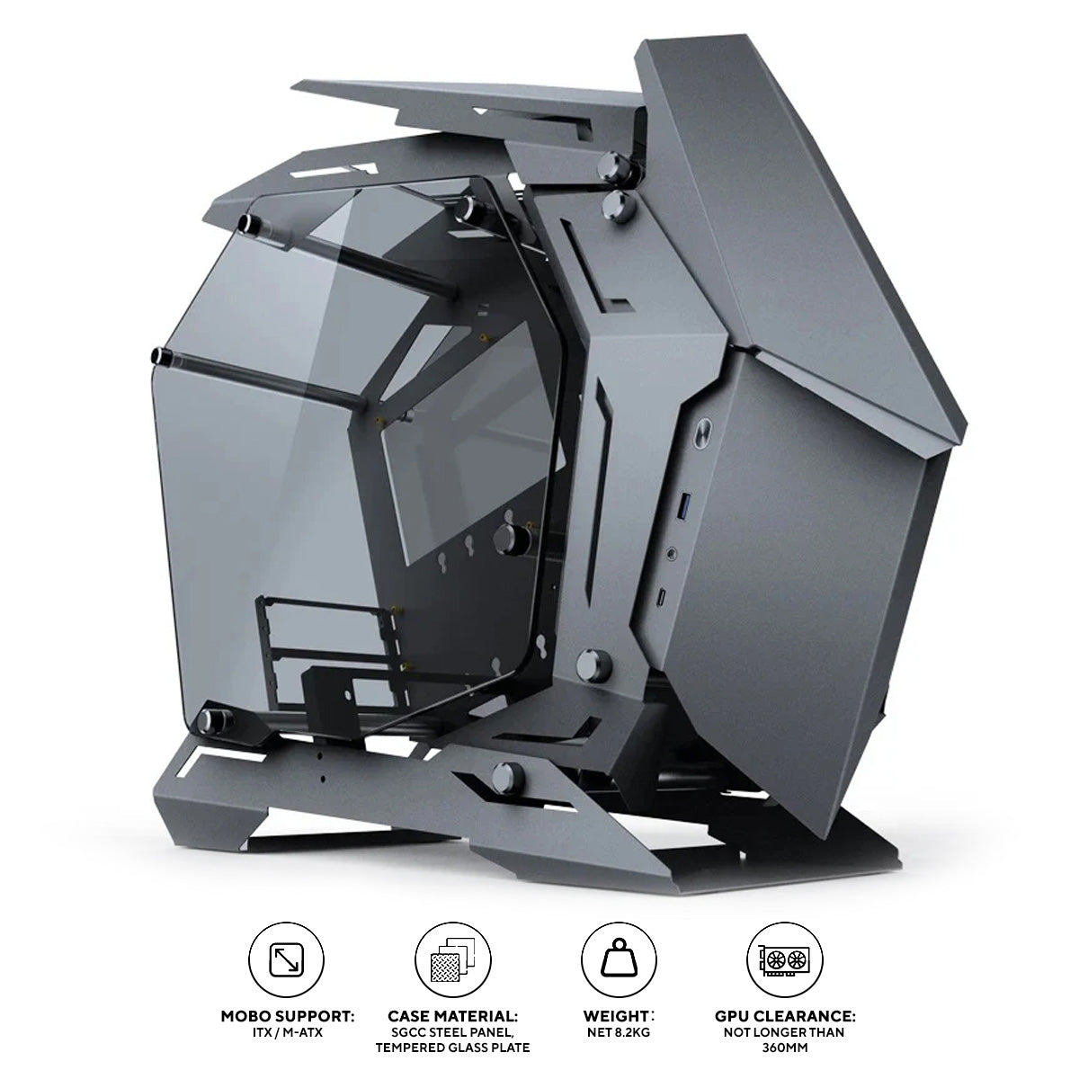 Jonsbo MOD-3 Mini Mech Warrior M-ATX Computer Case (Black)