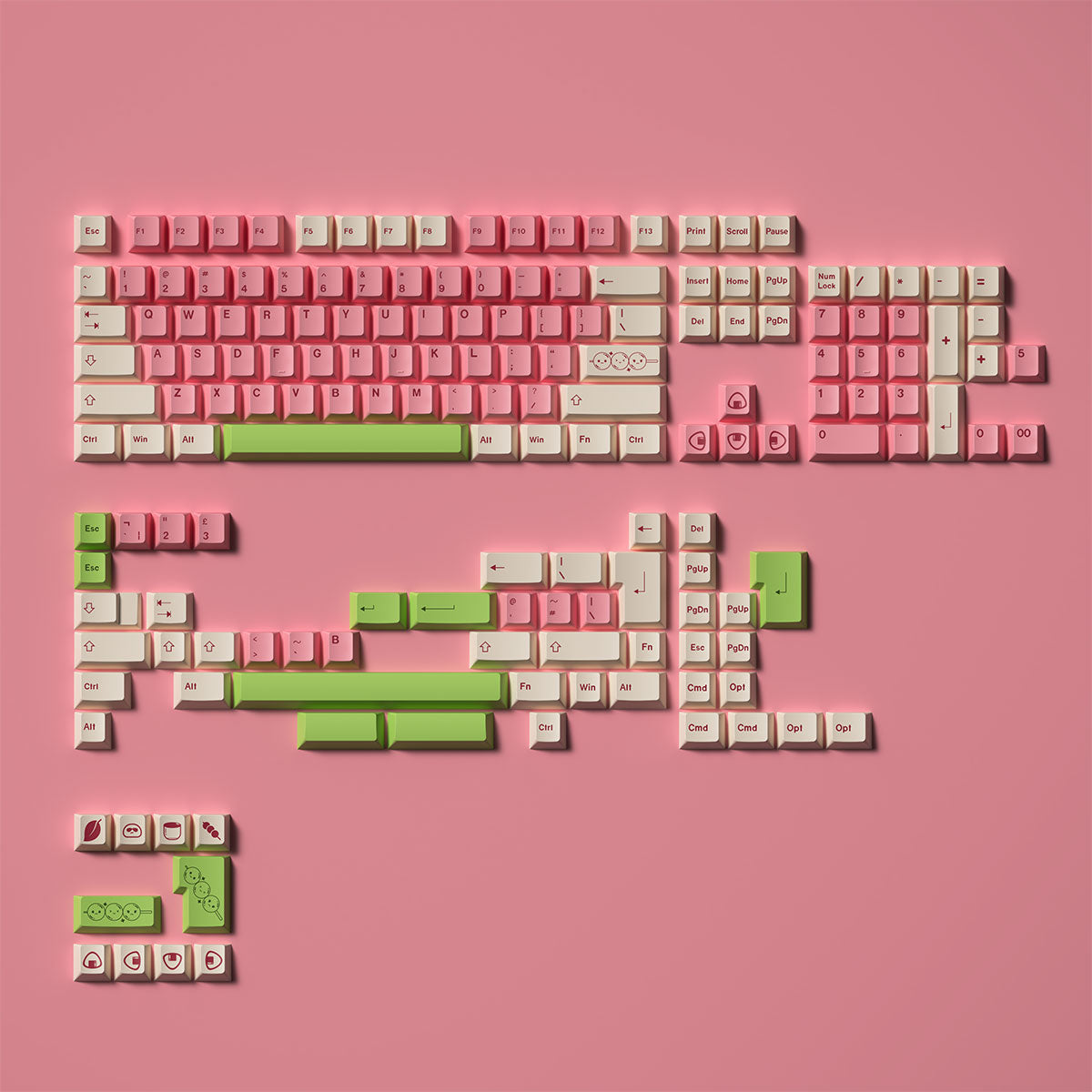 Akko Mochi & Dango Keycap Set 170-Keys