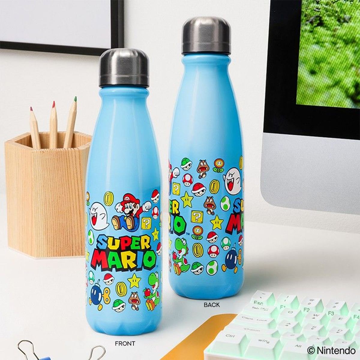 Paladone Super Mario Metal Water Bottle 550ml (PP12073NNV2)