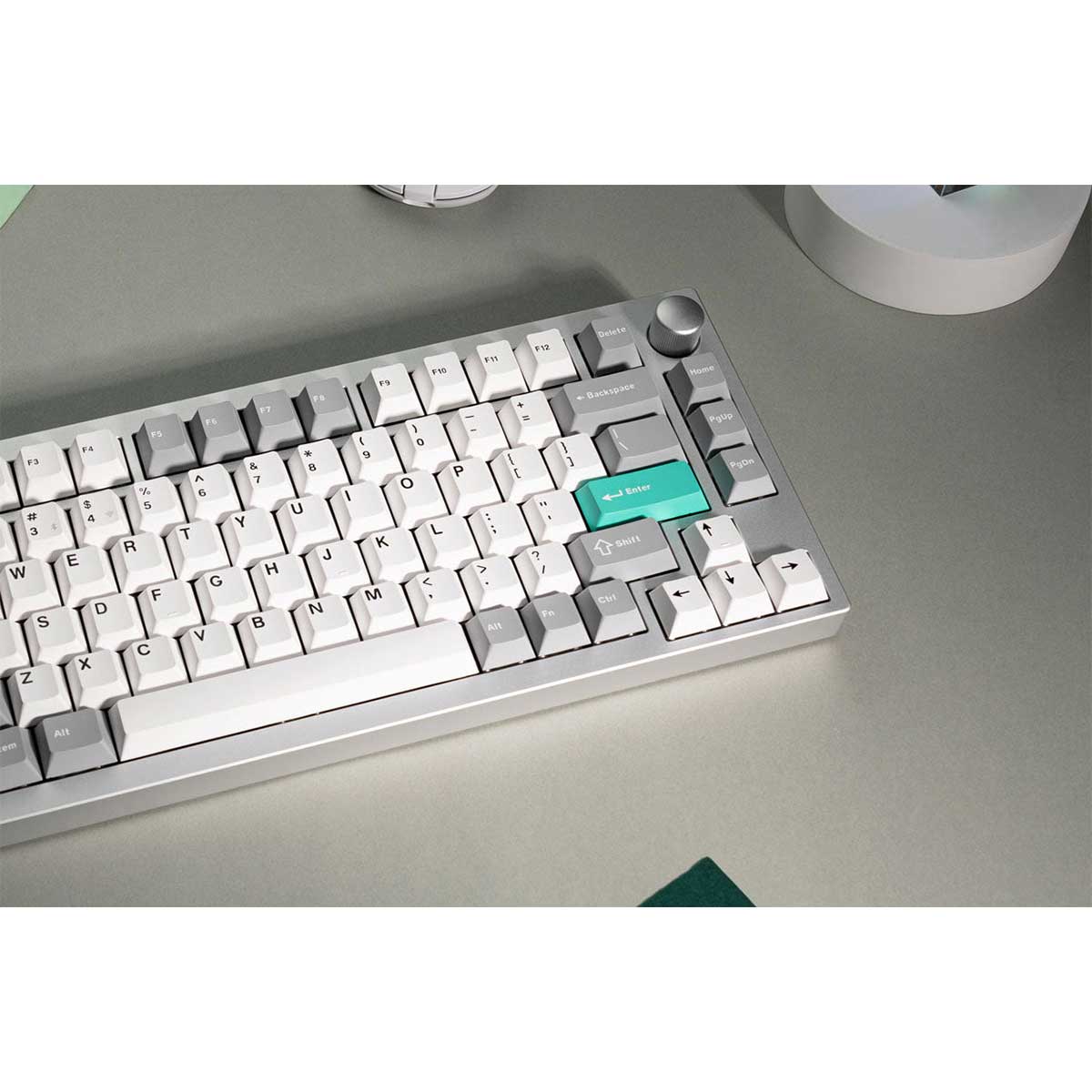Keychron Lemokey P1 QMK/VIA Fully Assembled with Knob (Pro Version) RGB Backlight Hot-Swappable 75% Custom Gaming Keyboard