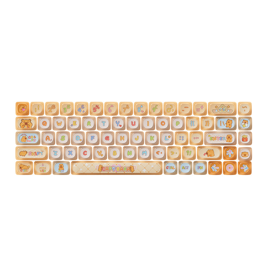 Akko Capybara Pudding Keycap Set MOA Profile 140 Keys