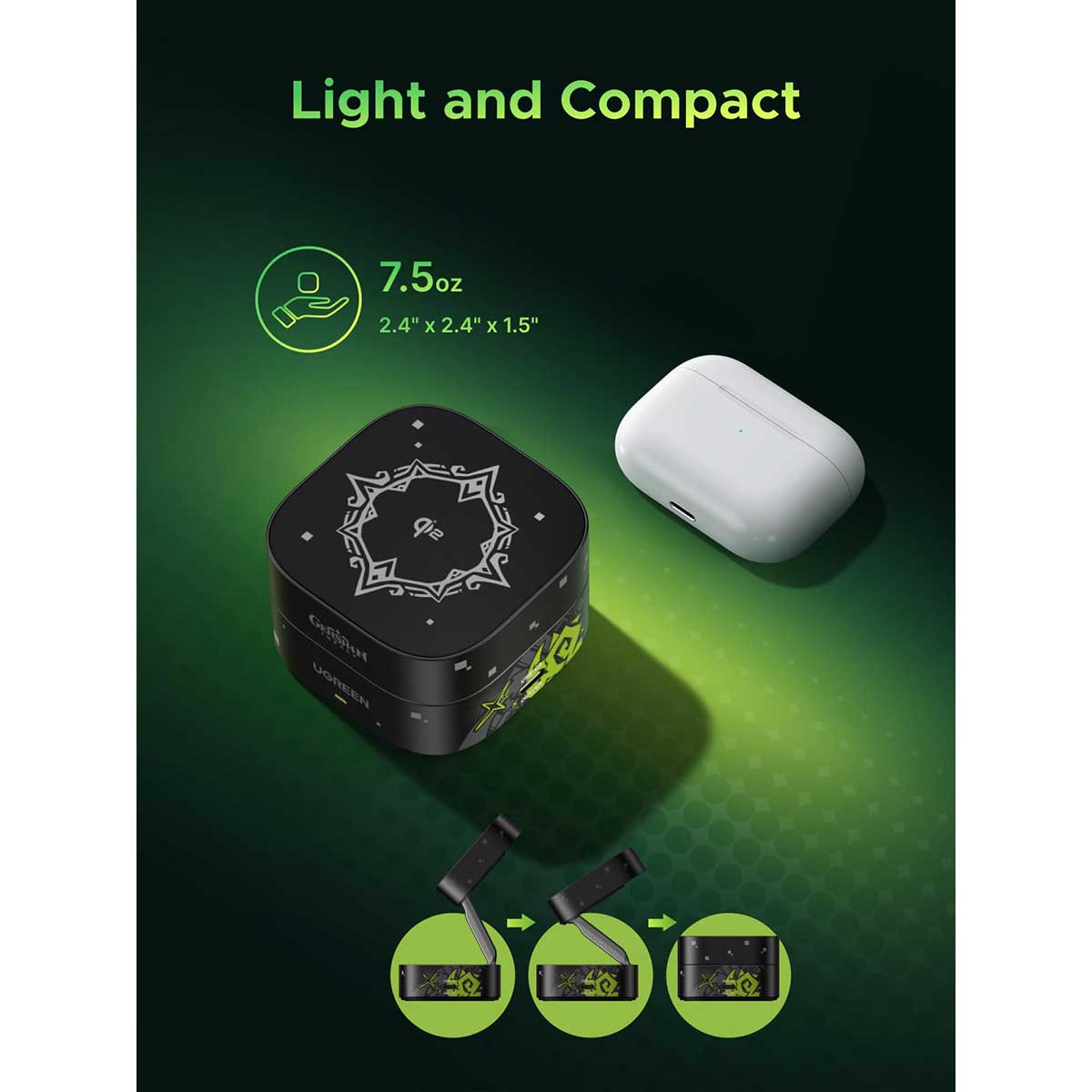 Ugreen 2-in-1 Magnetic Wireless Charger Genshin Impact Ed. (W702/35316GI)