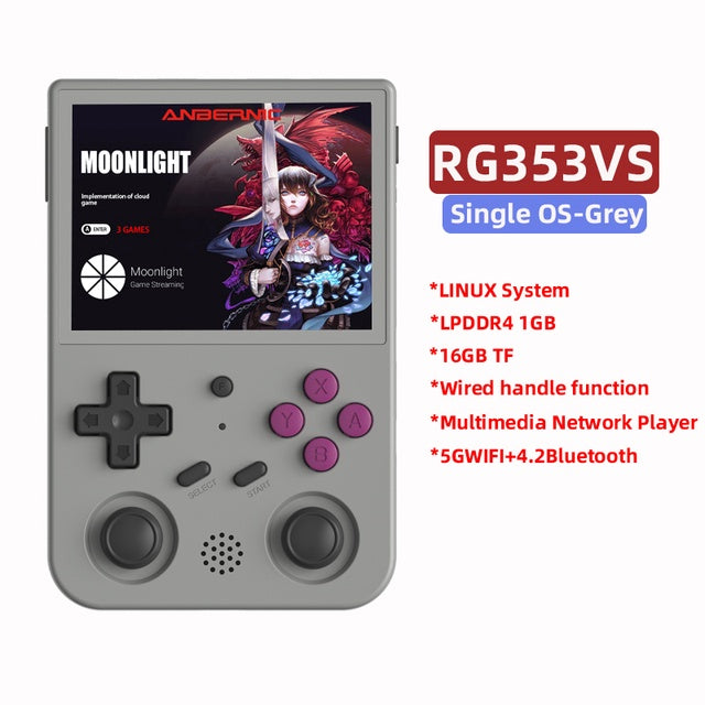 Anbernic RG353VS Retro Handheld Gaming Console (Gray)