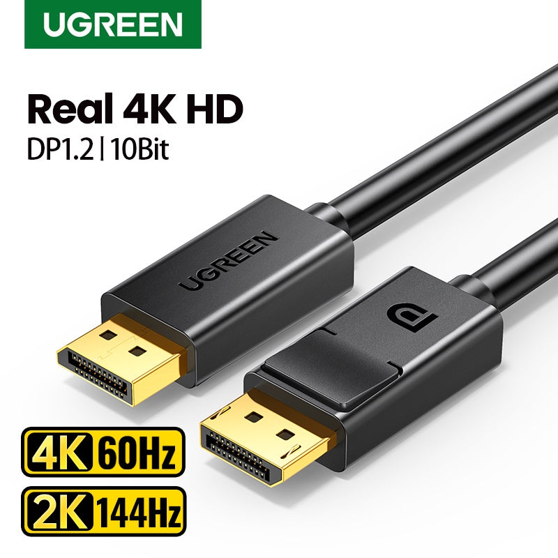 Ugreen DP 1.2 Male to Male Cable - 1m (Black) (DP102/10244)