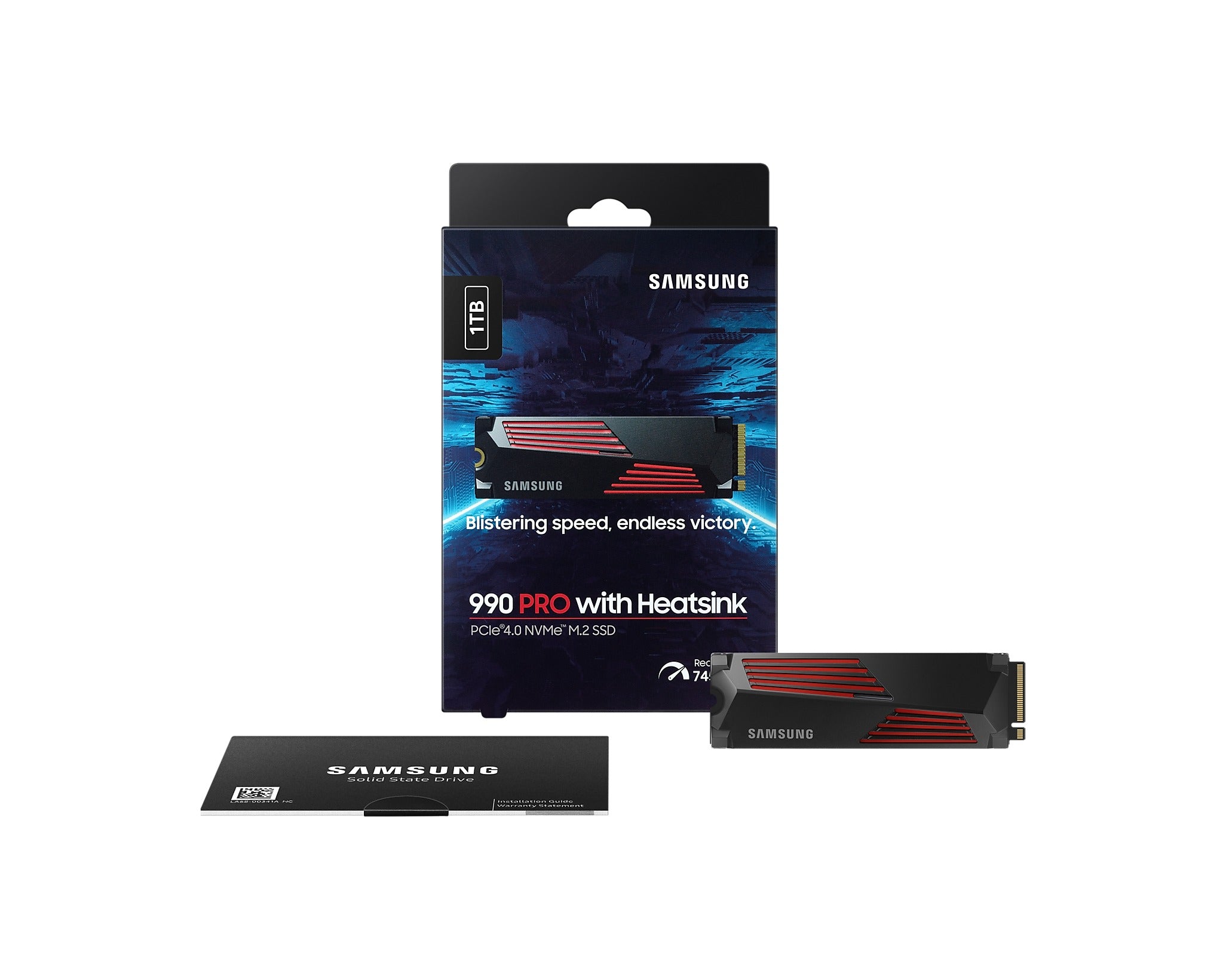 Samsung 990 PRO PCIe 4.0 NVME M.2 Internal SSD with Heatsink (1TB, 2TB, 4TB)