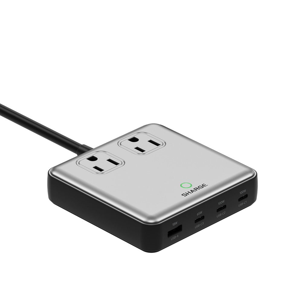 Sharge 100W 6-Port Charging Station 3xUSB-C + USB-A + 2xAC Outlet (P1710B)