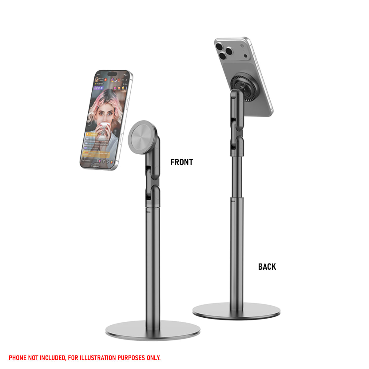 Vyvylabs K83 Desktop Retractable Magnetic Mobile Stand (Black) (K83-BK)