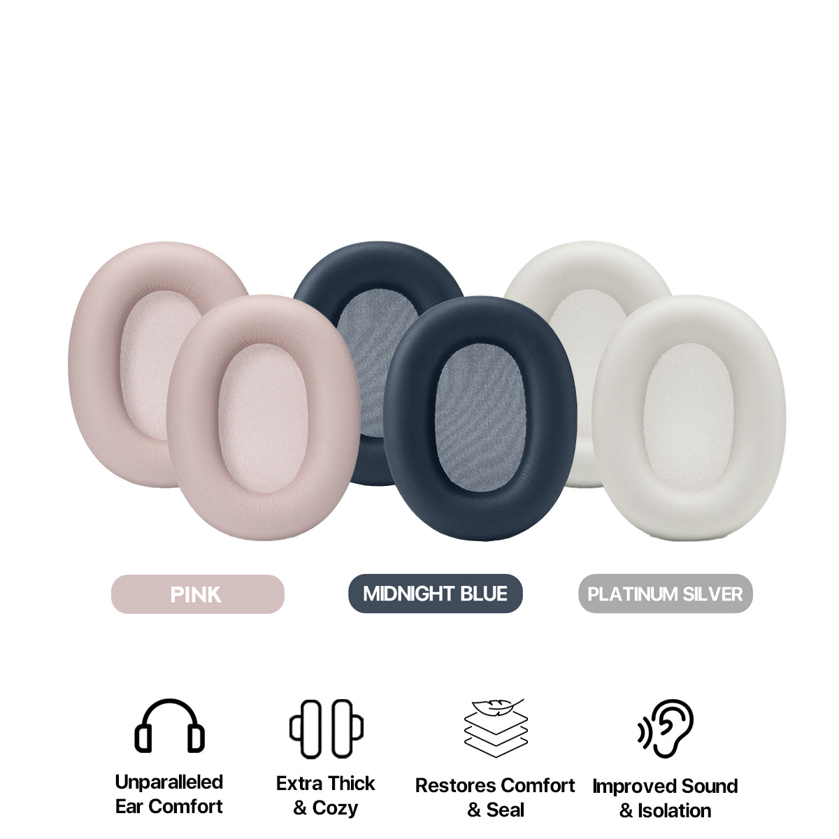 Wicked Cushions WC PadZ XM6 XL - Replacement Ear Pads For Sony WH-1000