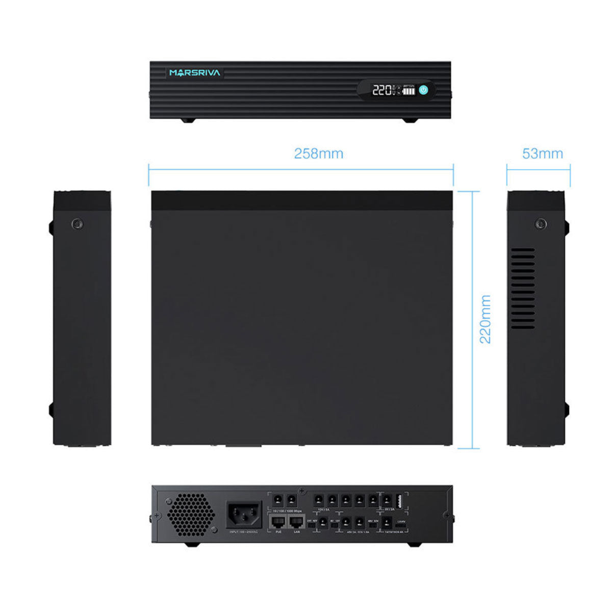 Marsriva KP9 Pro Smart DC Portable UPS - 24,000mAh / 100W / LiFePO4
