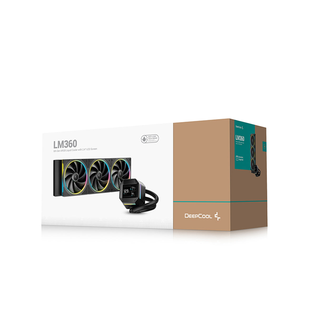 DeepCool LM360 360mm 6th Gen ARGB Liquid Cooler with 2.4" LCD Screen | DataBlitz