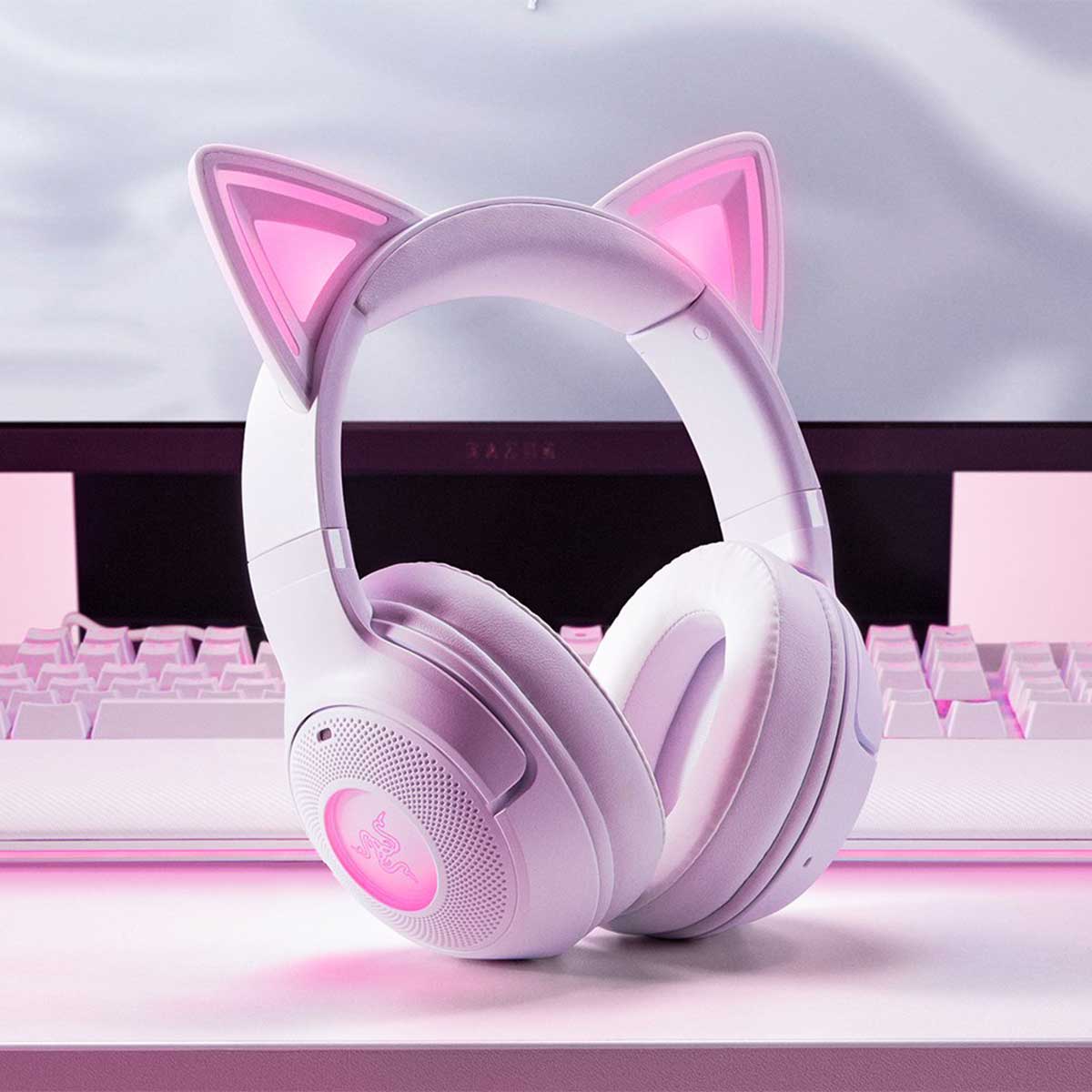 Razer Kraken Kitty V2 BT Wireless Bluetooth RGB Headset w/ Kitty Ears | DataBlitz