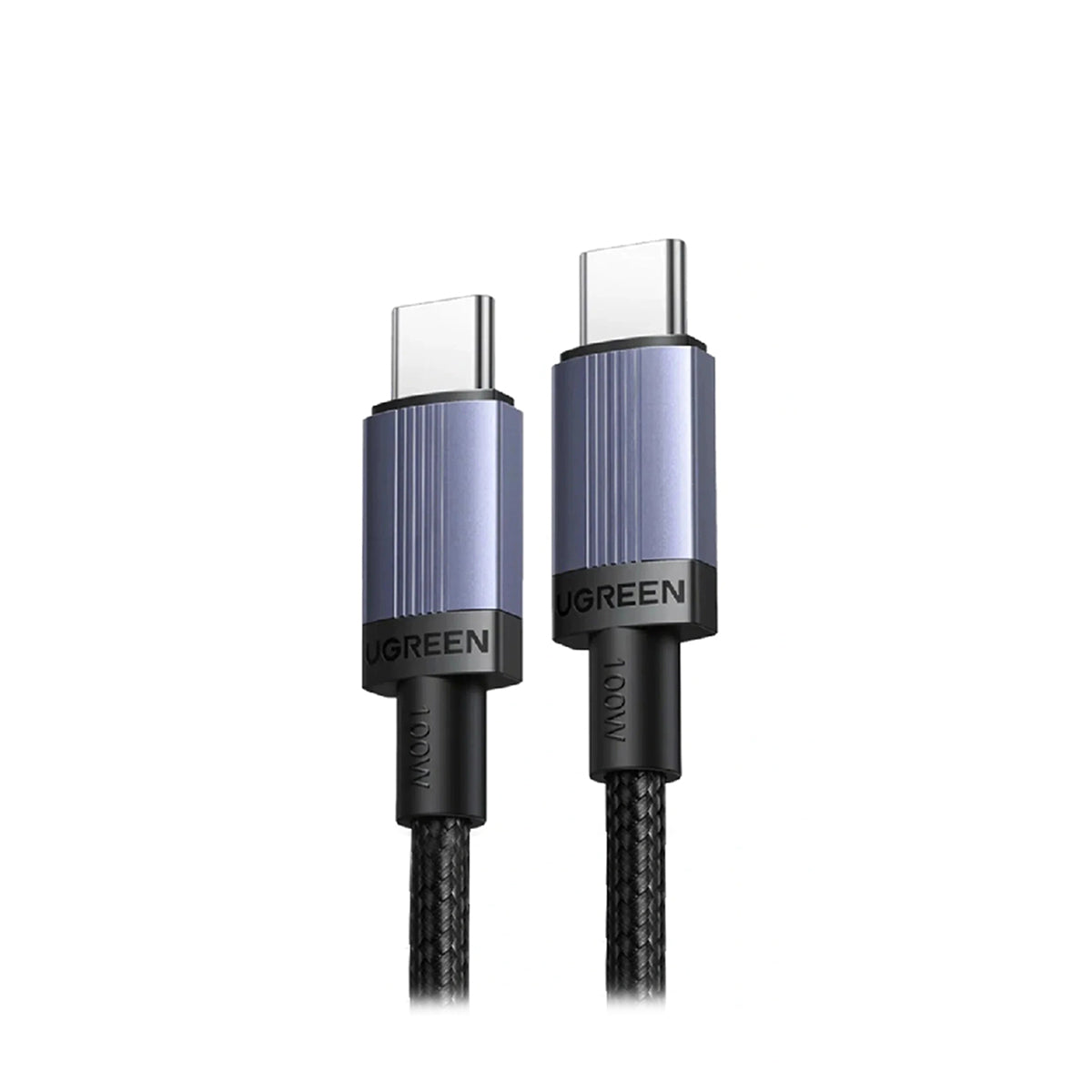 Ugreen USB-C to USB-C 5A/100W PD Fast Charging Braided Cable - (Space Gray)