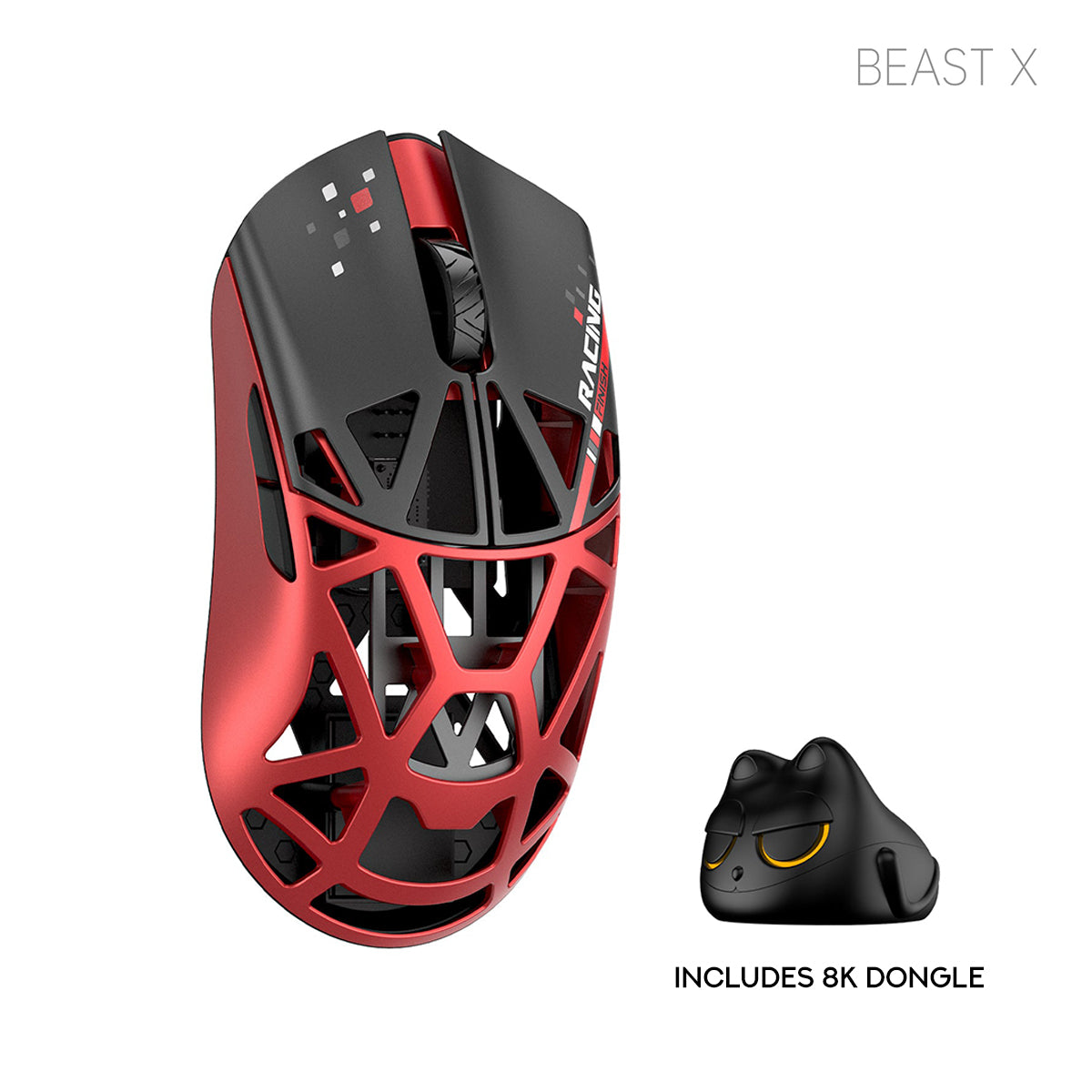 WLMouse Beast X Pro 8K Magnesium Gaming Mouse (Red/Black)