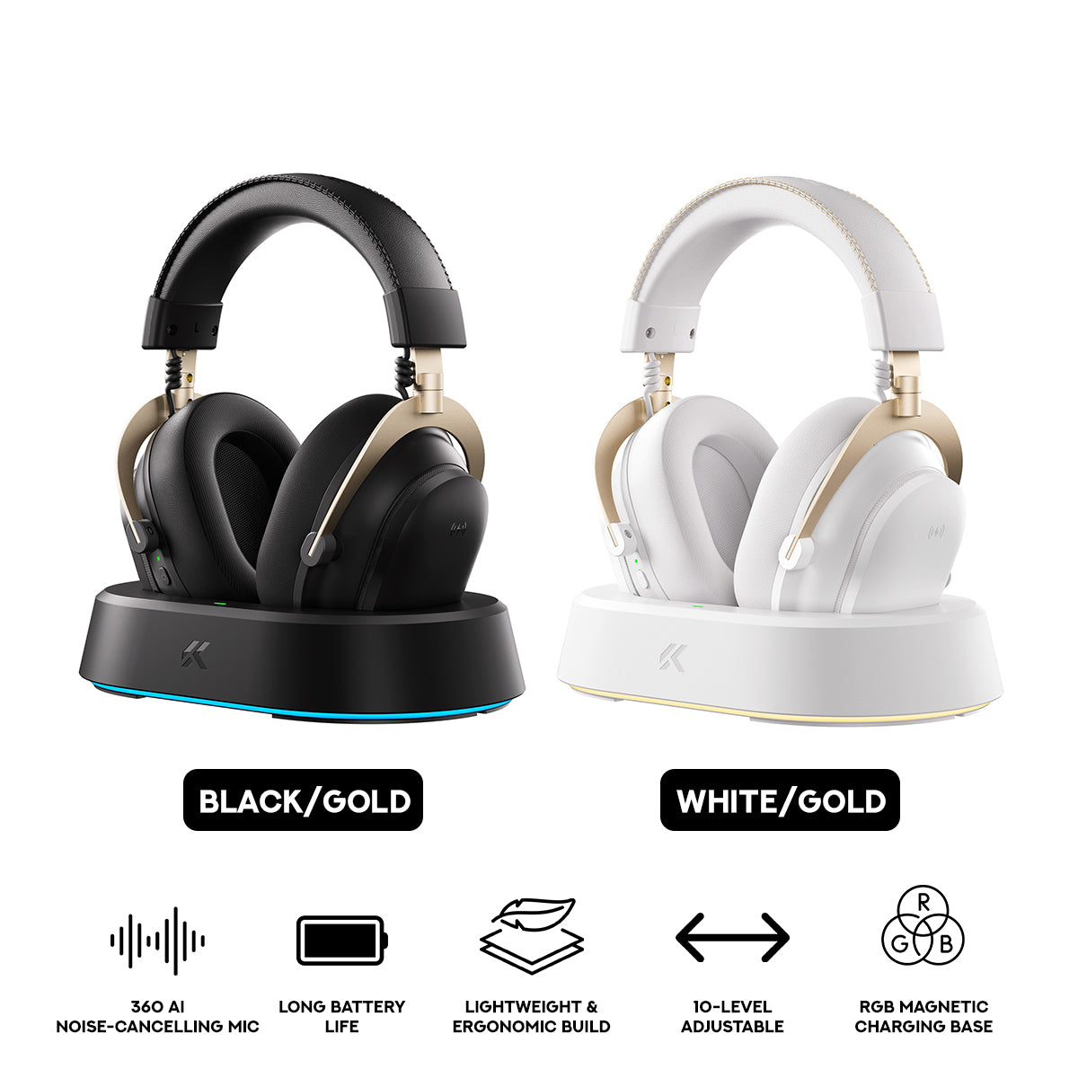 MCHOSE V9 Turbo RGB Wireless Gaming Headset