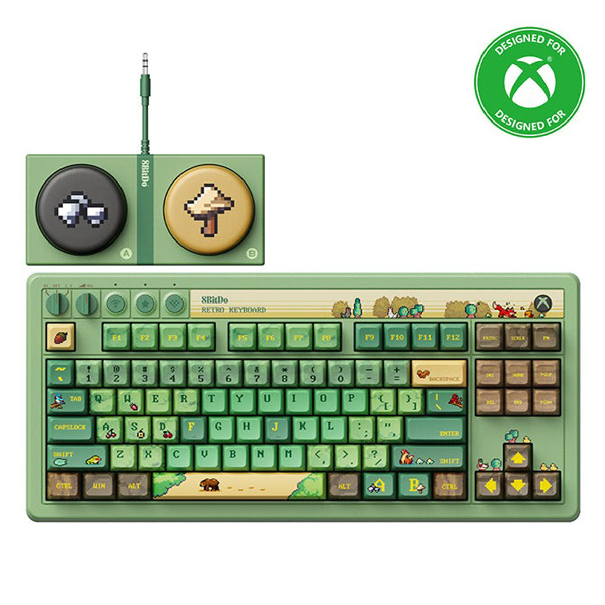 8Bitdo Retro 87 Mechanical Keyboard (Forest) (85HD)