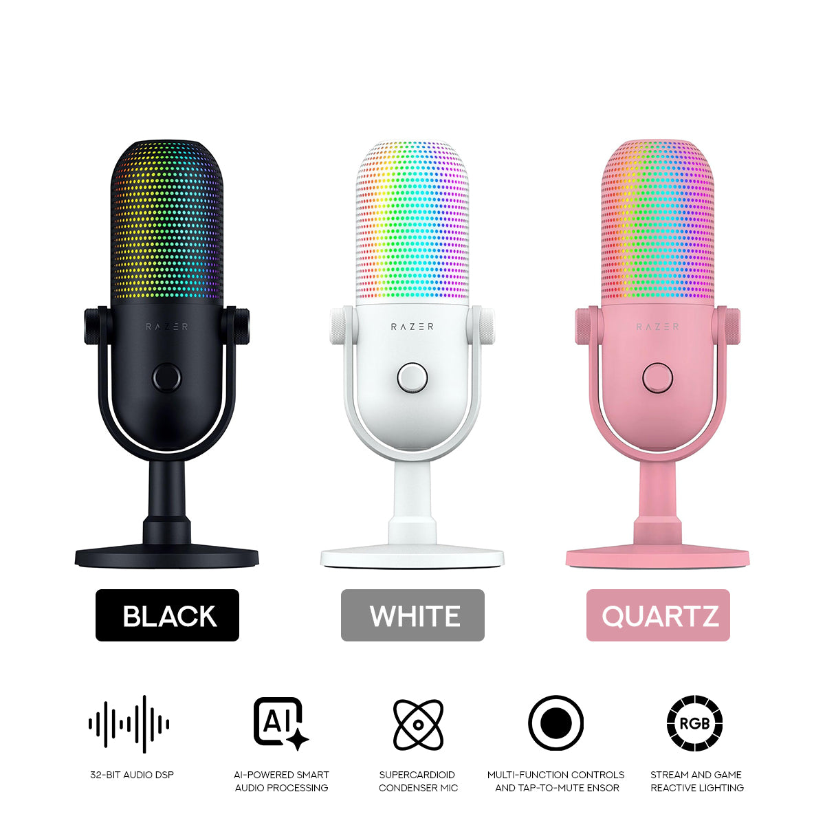 Razer Seiren V3 Chroma 32-Bit DSP RGB USB Microphone