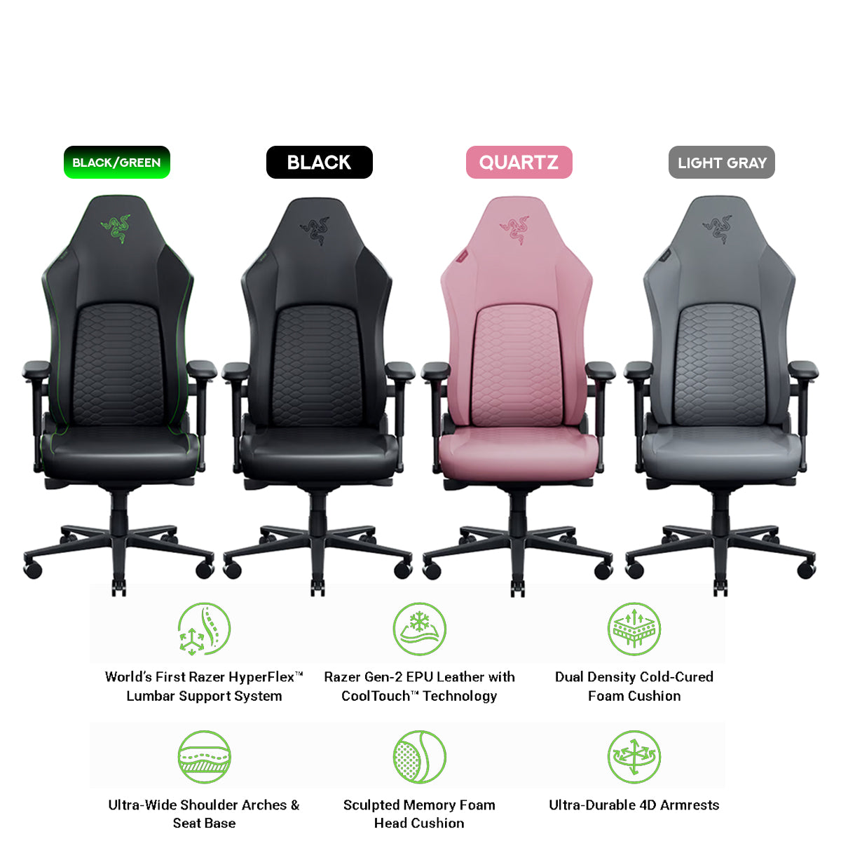 Razer Iskur V2 NewGen Ergonomic Gaming Chair w/ Breathable Comfort