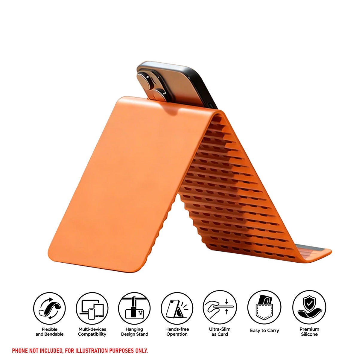 Vyvylabs Versatile Bendable Transformable Stand (Orange) (ZM-46)