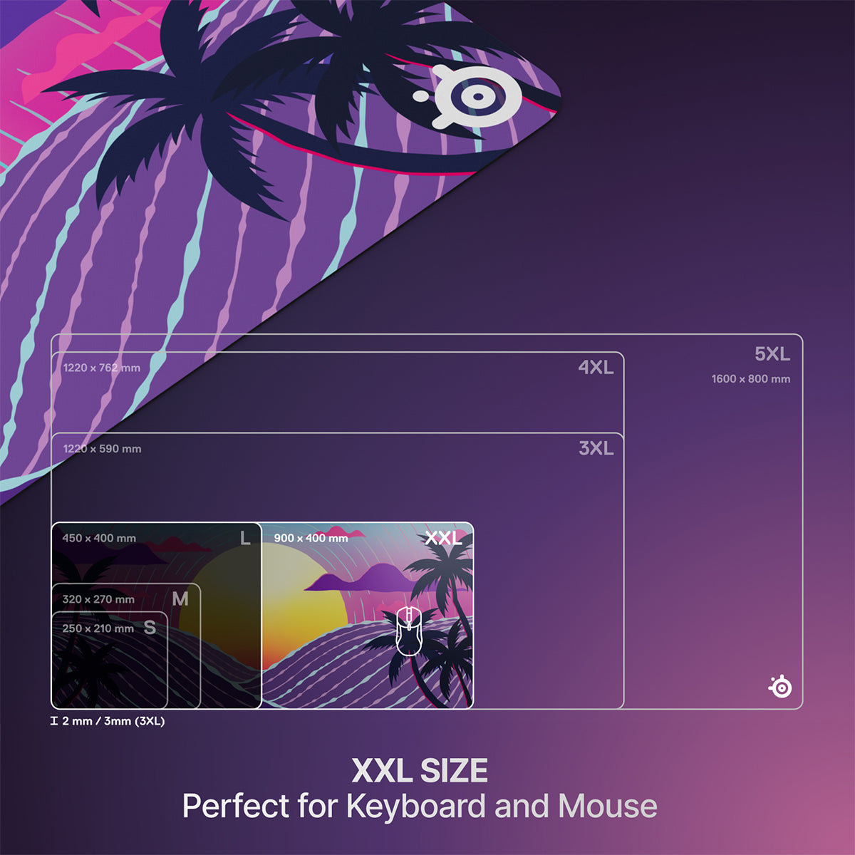 Steelseries QCK Cloth Mousepad (Neon Sunset)