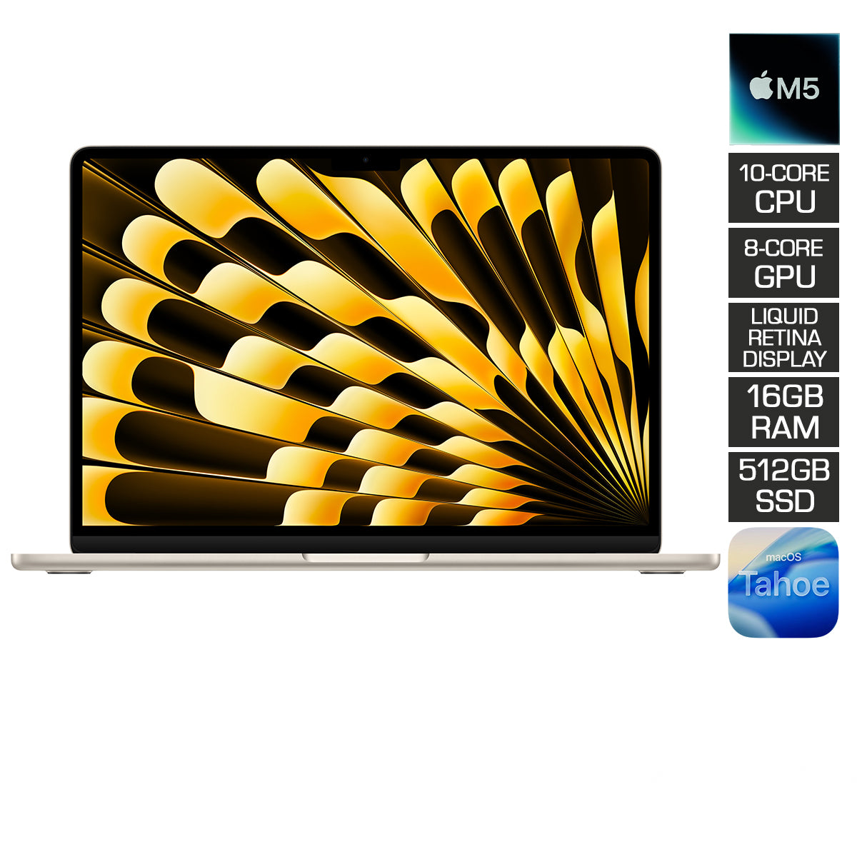 Apple MacBook Air 13" 16GB+512GB M5 Chip with 10-Core CPU & 8-Core GPU