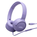 JBL Tune 520C USB-C Hi-Res Wired On-Ear Headphones (Black, White, Blue, Purple)