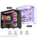 Jonsbo TK-3 ATX Separated Cabinet Computer Case (Black, White)