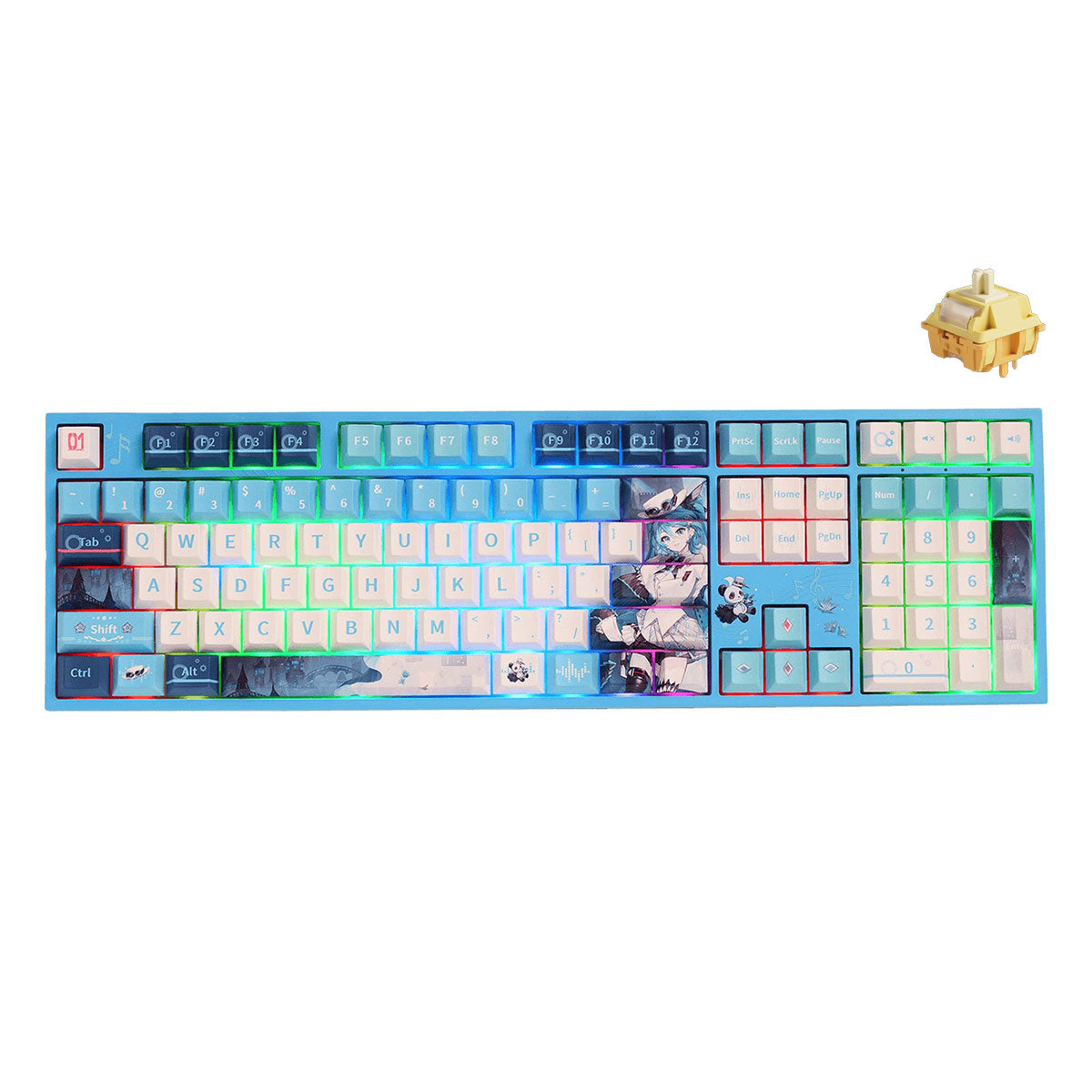 Akko Hatsune Miku With You 2025 5108 V5 Multi-Mode RGB Hot-Swappable Mechanical Keyboard