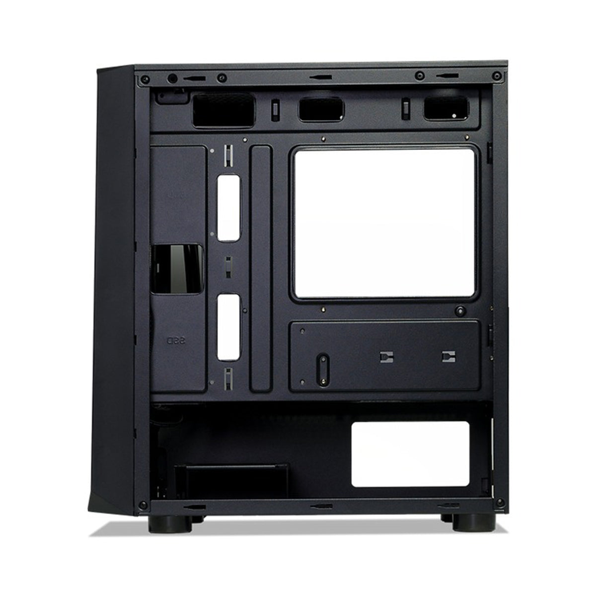 Tecware Forge M Omni Link Mesh Front /TG Side Panel High Airflow PC Case (Black, White)