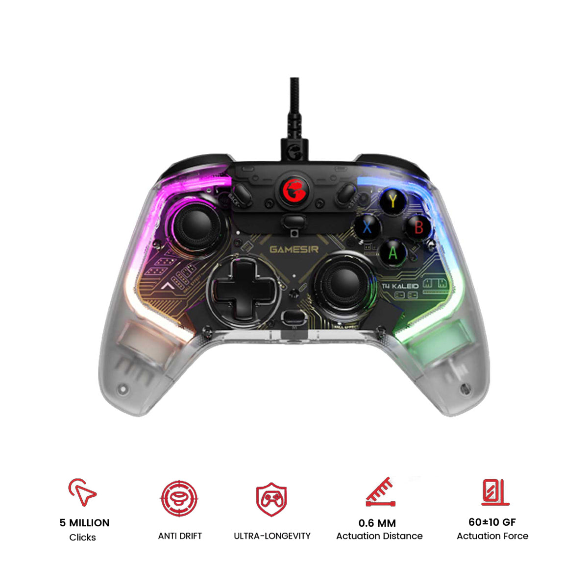 Gamesir T4 Kaleid Multi-Platform Wired Gaming Controller For PC/Switch/Android